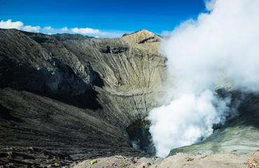 Crater of Bromo vocalno, East Java, Indonesia