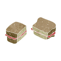 retro cartoon sandwich