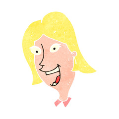 retro cartoon blond woman