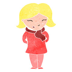 retro cartoon blond woman