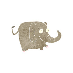 retro cartoon elephant