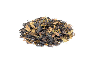 Heap of Loose tea Oolong isolated on white background