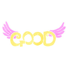 retro cartoon good symbol