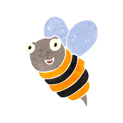 retro cartoon bee