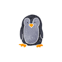 retro cartoon penguin