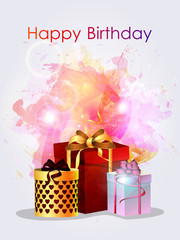 Fototapeta na wymiar happy birthday card