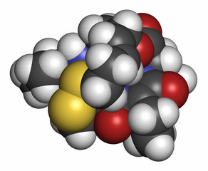 Romidepsin cancer drug molecule (histone deacetylase inhibitor).