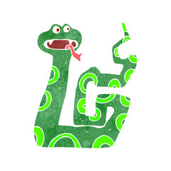 retro cartoon snake