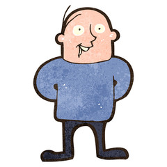 retro cartoon happy man