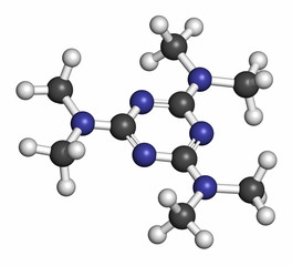 Altretamine cancer drug molecule.