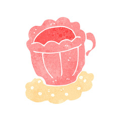 retro cartoon fancy tea cup