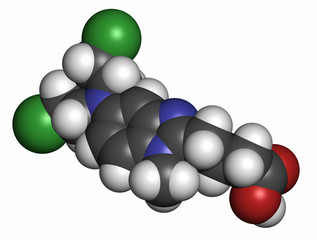 Bendamustine cancer chemotherapy drug molecule 