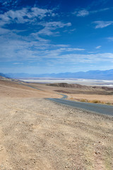 Fototapeta na wymiar American Highway in the Mountains of Death Valley National Patk