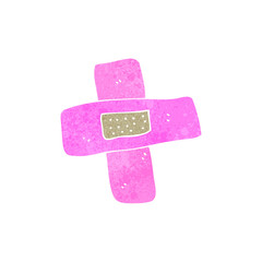 retro cartoon sticking plaster