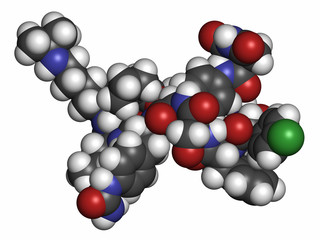 Degarelix prostate cancer drug molecule. 