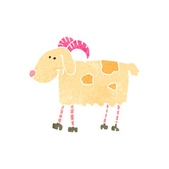 retro cartoon goat