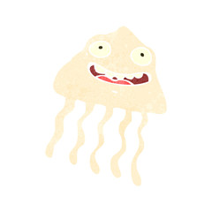 retro cartoon jellyfish