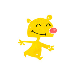 retro cartoon teddy bear