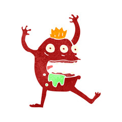 retro cartoon spooky monster
