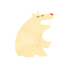 retro cartoon polar bear