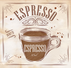 Poster espresso kraft