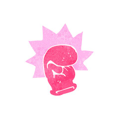 retro cartoon boxing glove