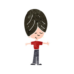 retro cartoon clever boy