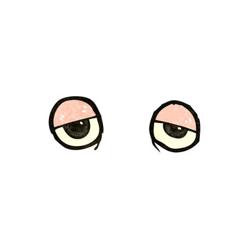 cartoon tired eyes