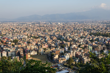 Kathmandu city panorama before the earthquake. Kathmandu, Nepal, October 23, 2012