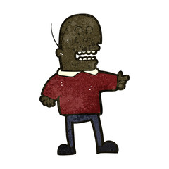 retro cartoon pointing man