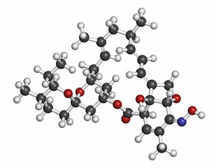 Milbemycin oxime antiparasitic drug molecule (veterinary).