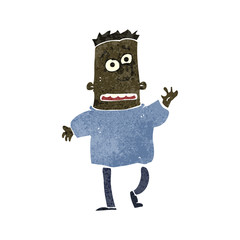 Obraz premium retro cartoon man asking question