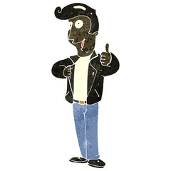 retro cartoon  cool guy