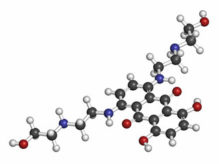 Mitoxantrone cancer drug molecule 