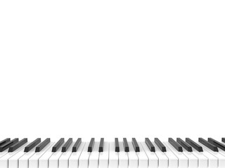 black and white shiny piano keyboard