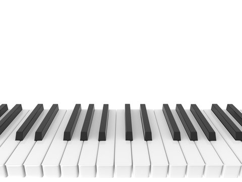 black and white shiny piano keyboard