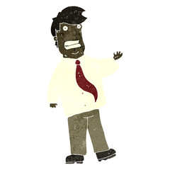 retro cartoon salesman