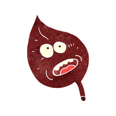 red leaf retro cartoon character