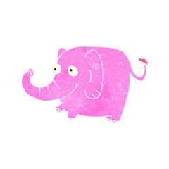retro cartoon pink elephant