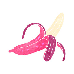 retro cartoon pink banana