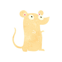 retro cartoon white mouse