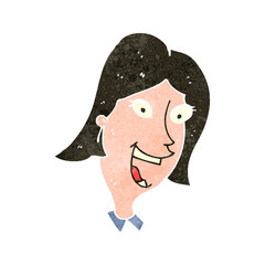 retro cartoon laughing woman