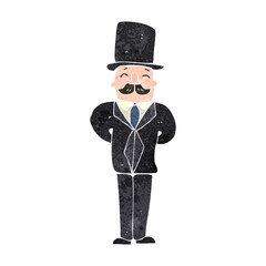 retro cartoon victorian gentleman