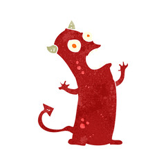 retro cartoon little devil