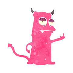 retro cartoon little devil