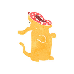 retro cartoon hungry dog
