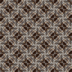 Seamless wire mesh pattern.
Ornamental wallpaper or textile pattern, with intricate metal mesh motives.