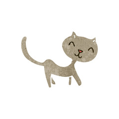 retro cartoon happy cat