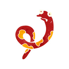 retro cartoon funny snake