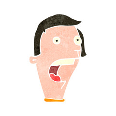 retro cartoon shocked man